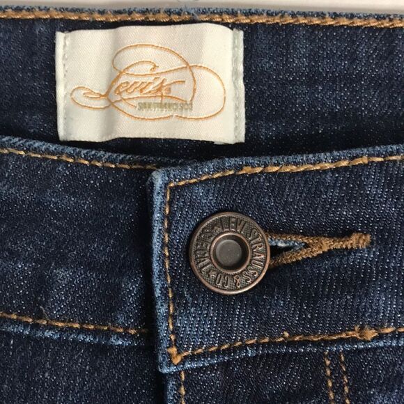 LEVI'S SAN FRANCISCO Denim Jean Capri Skimmer Womens Size 38 Ankle Crop Bermuda - Picture 5 of 11